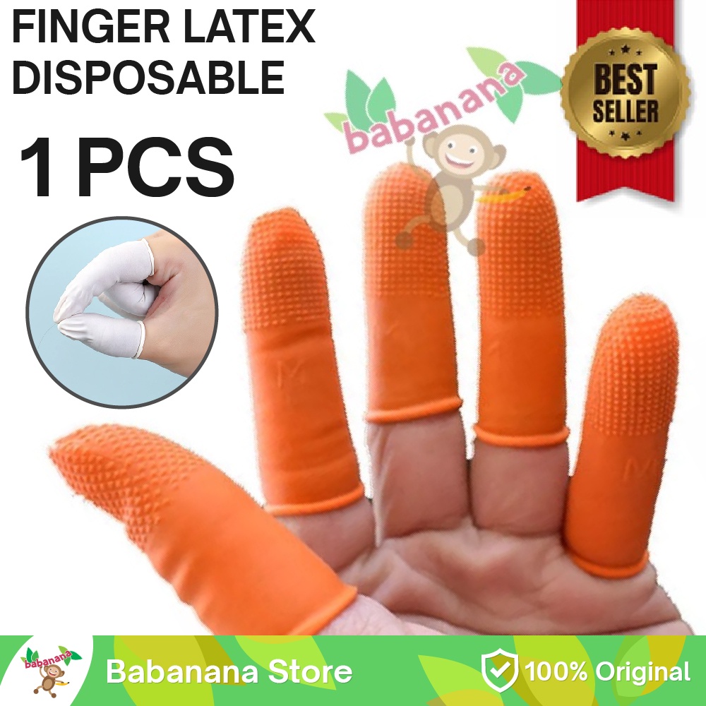 Latex finger glove sarung jari disposable anti static karet rubber