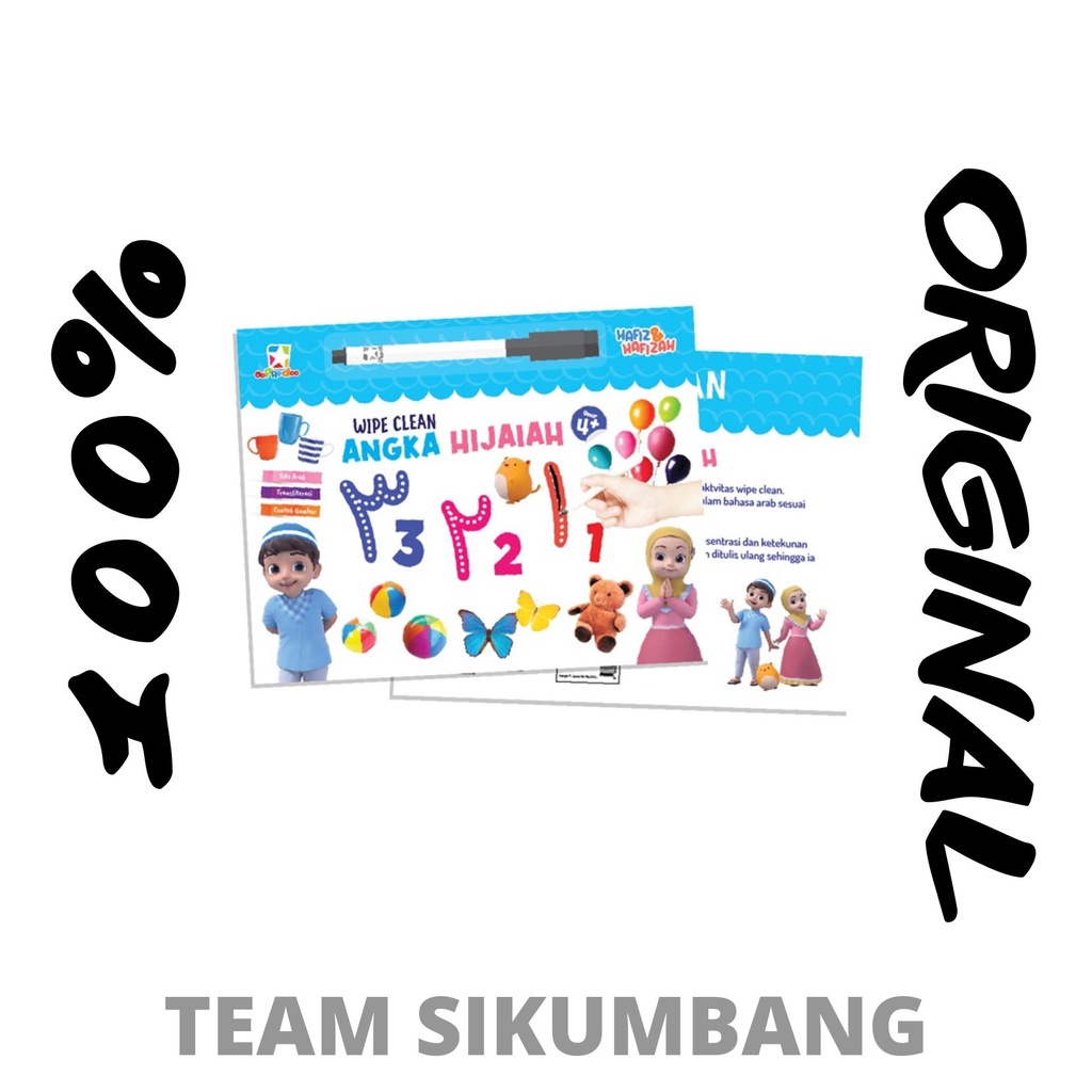 Buku Opredo Wipe Clean Hafiz Hafizah - Angka Hijaiah