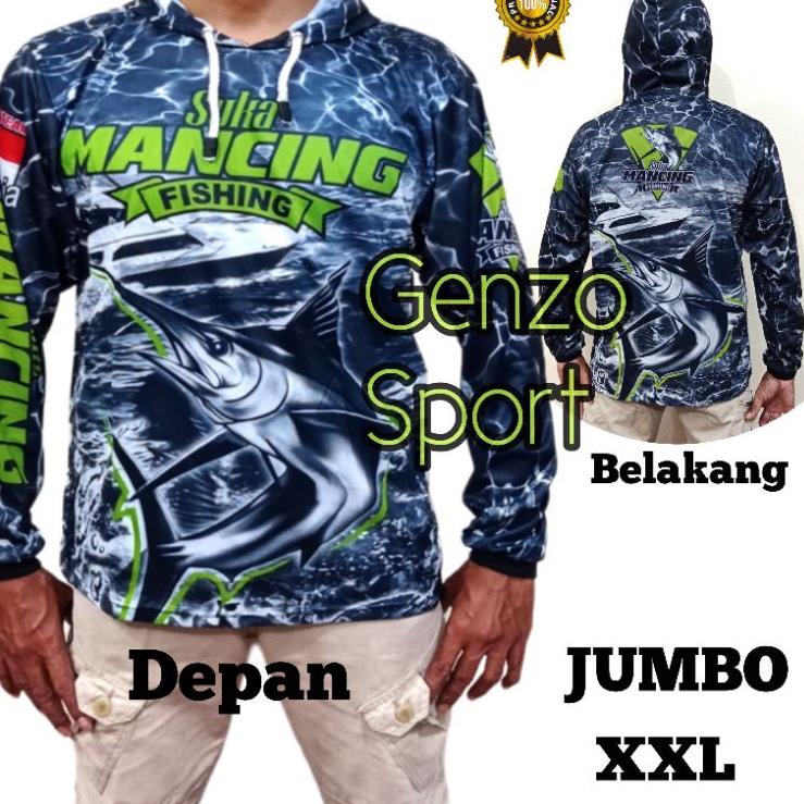 Come Jersey mancing XXL JUMBO baju mancing UKURAN BESAR kaos MANCING JUMBO