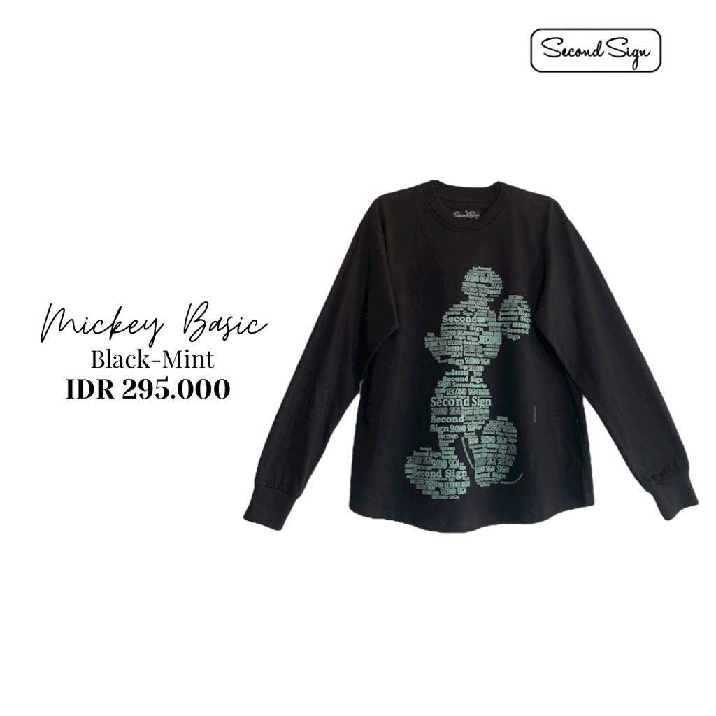 Top Second Sign-New Mickey Top Basic Black-Mint