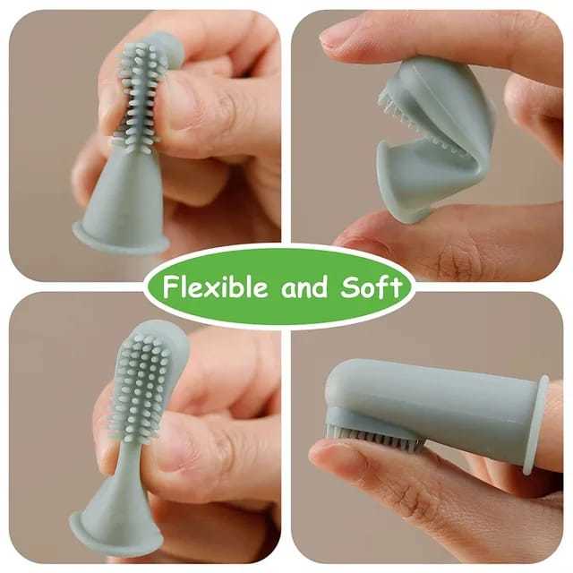 Sikat Lidah dan Gigi Gusi Bayi Jari Bayi Finger Baby Teeth Cleaner Silikon Lembut with Box Premium Silicone Finger