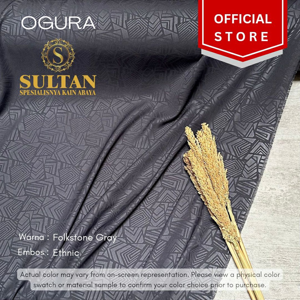 50CM EMBOS ETHNIC OGURA FOLKSTONE GRAY KAIN ABAYA SULTAN