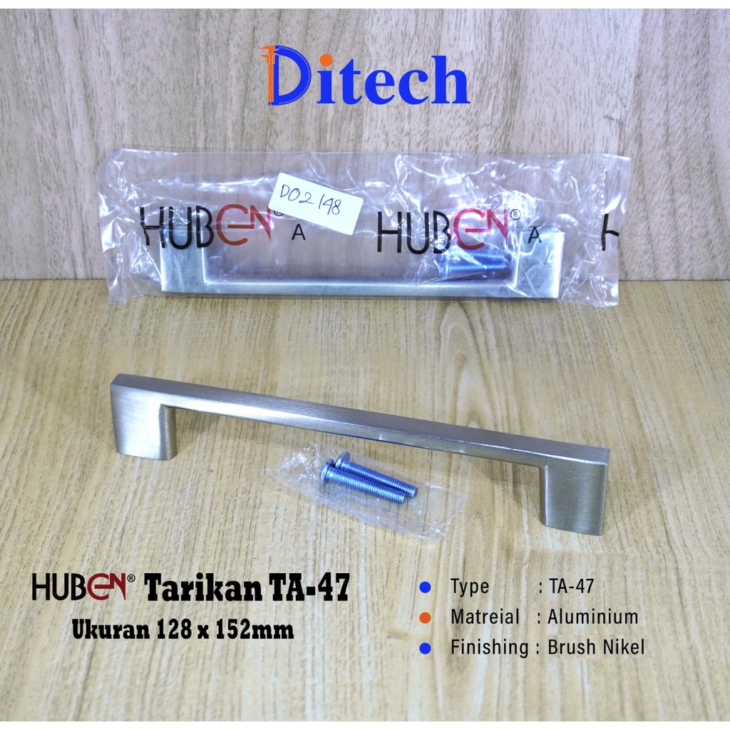 Tarikan Aluminium HUBEN TA-47 Handle Pintu Laci Lemari Kitchen Set