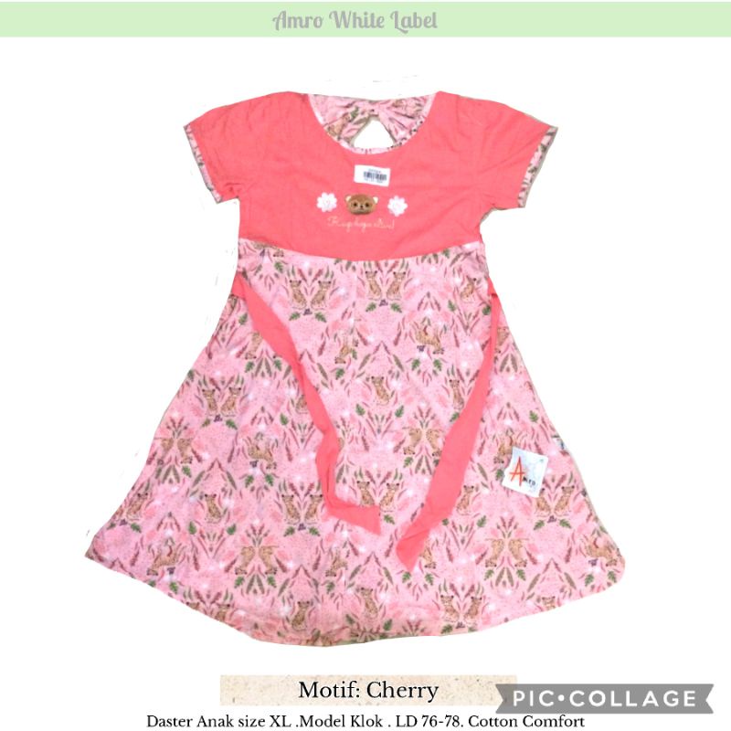 ASLI Daster Amro klok Pendek dress rok anak sd forever anne claire 7 8 9 tahun karakter bear bunny r
