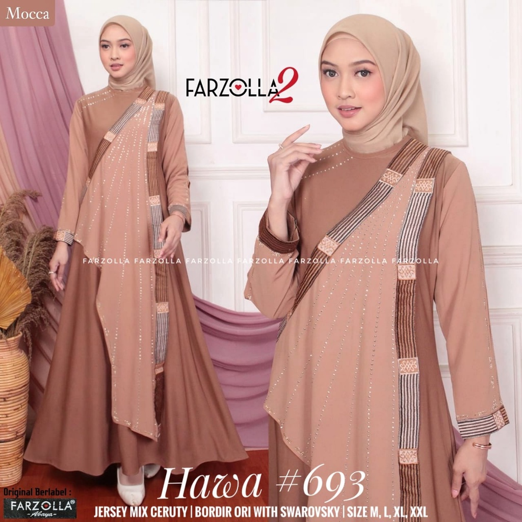 Gamis Turkey Abaya Bordir Asli Jersey Mix Ceruty Best Seller Original Produk By Farzolla