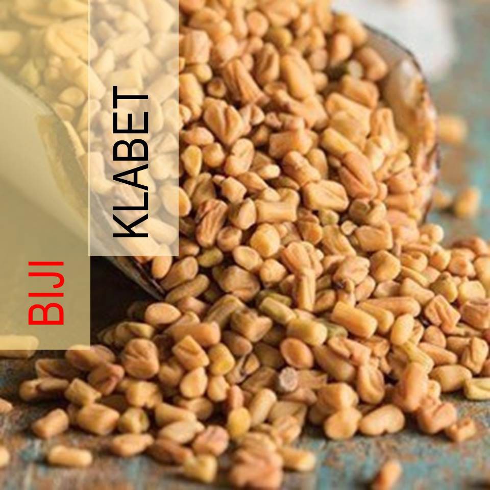 Biji Klabet (100 gram) / Fenugreek / Klabet / Methi Seeds / Halba / Hulbah