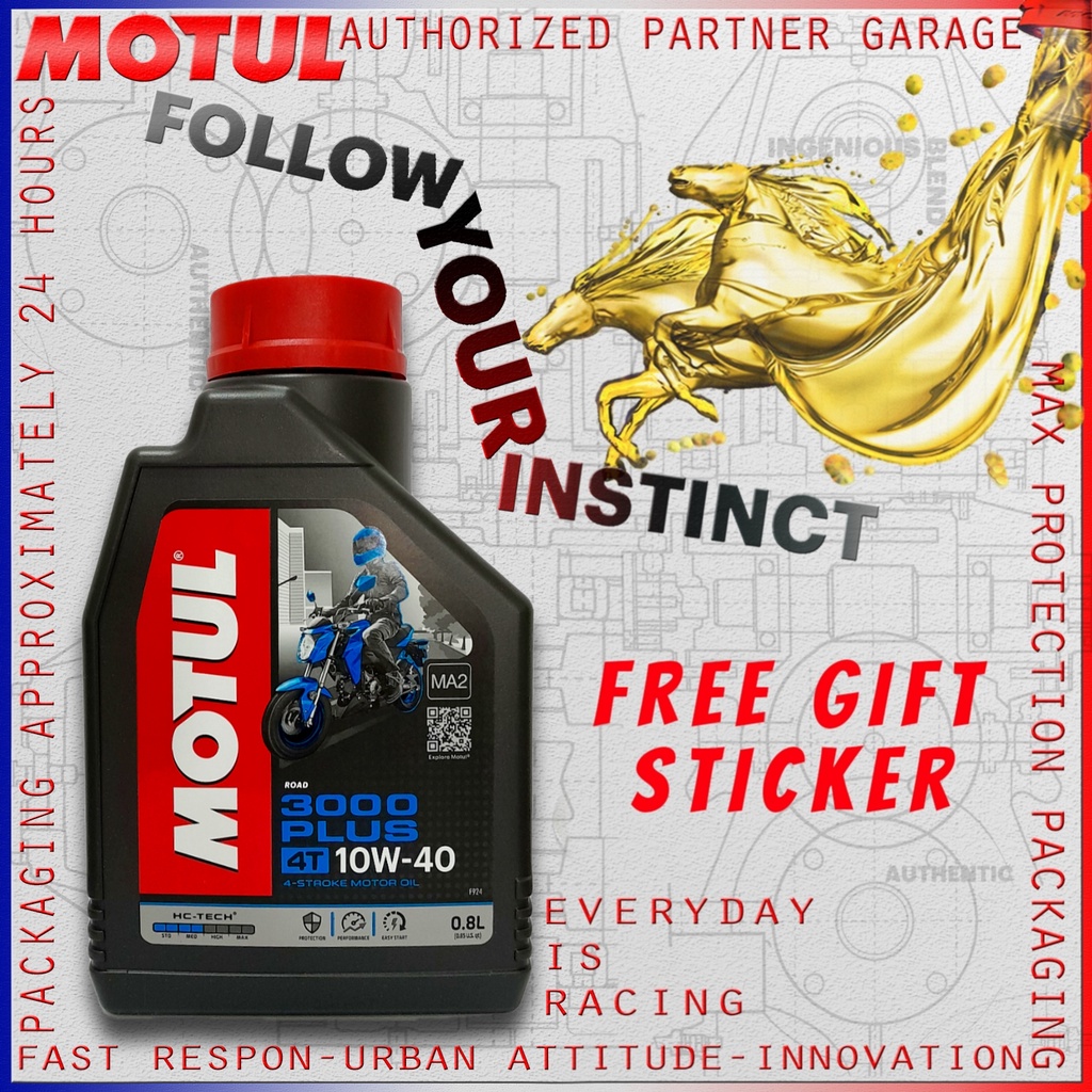 MOTUL 3000 PLUS 4T 10W40 800ml OLI MOTOR IMPORT ORIGINAL 100%