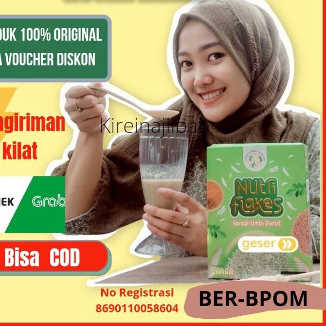 

ⅎ NUTRIFLAKES SEREAL UMBI GARUT SOLUSI ASAM LAMBUNG MAAG GERD ORI 100% WITH PSYLLIUM HUSK ♣
