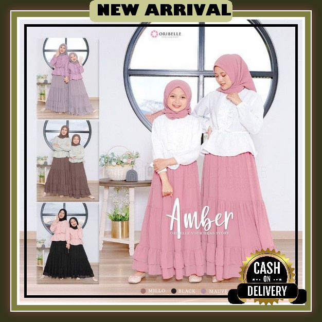 [ Promo ] Gamis Couple Ibu Dan Anak Gamis Pesta Gamis Kondangan Gamis Terbaru [ Sale ] Asikcabutaja Baju Couple Ibu Anak Perempuan Amber Oribelle Setelan Rok Dan Atasan Wanita Kekinian One Set Crinkle Mix Ceruty Farisya Couple