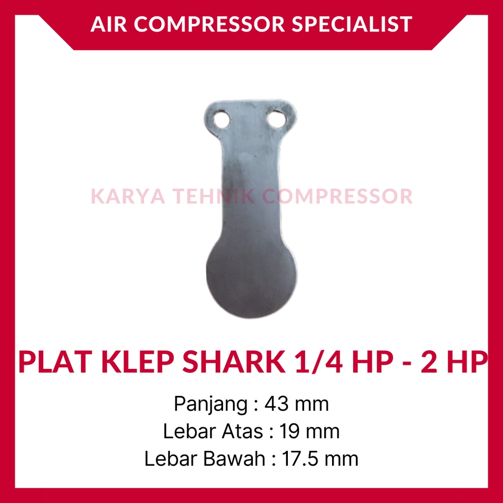 Plat Klep / Valve Plate Kompresor Udara SHARK 1/4 HP 1/2 HP 1 HP 2 HP