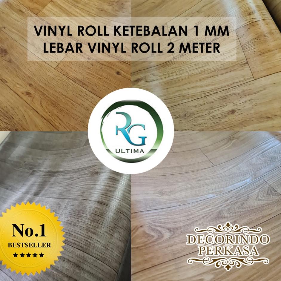 ❃ Karpet Vinyl Roll 1 mm RG Ultima Harga Per Meter Lari Lantai Vinyl Motif Kayu ➤