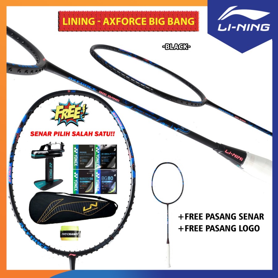 RAKET BADMINTON LINING AXFORCE/AX FORCE BIG BANG/BIGBANG 7U XTRA LIGHT