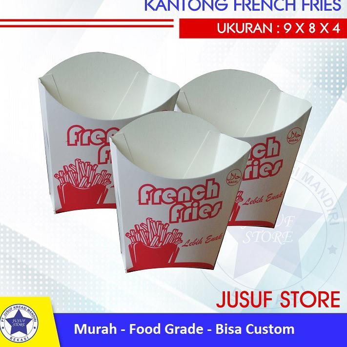 

HARGA TERMURAAH Dus Kentang french fries food isi 100 pcs, murah, bisa custom