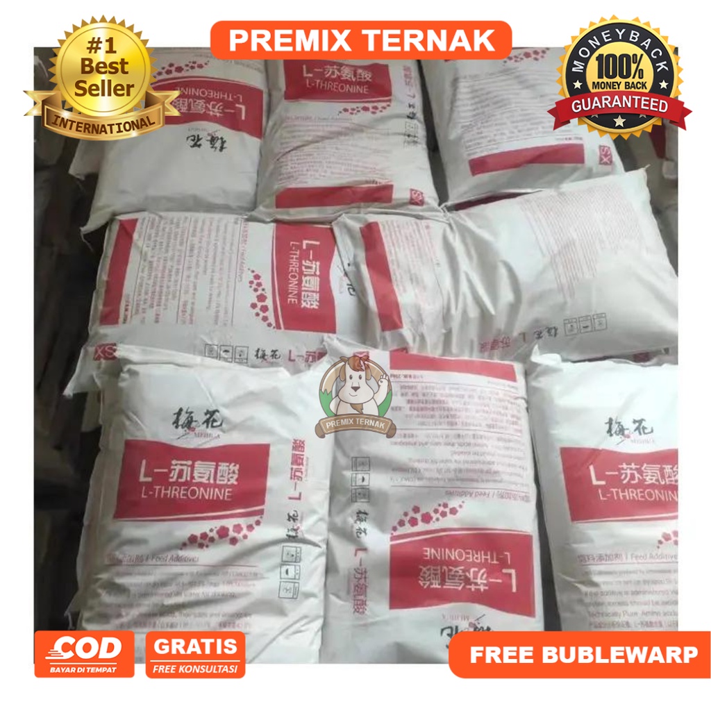 L THREONINE 1 SAK 25 kg - Threonine Asam Amino ternak 1 kg - L threonin - Asam amino untuk unggas dan babi - Asam amino ayam