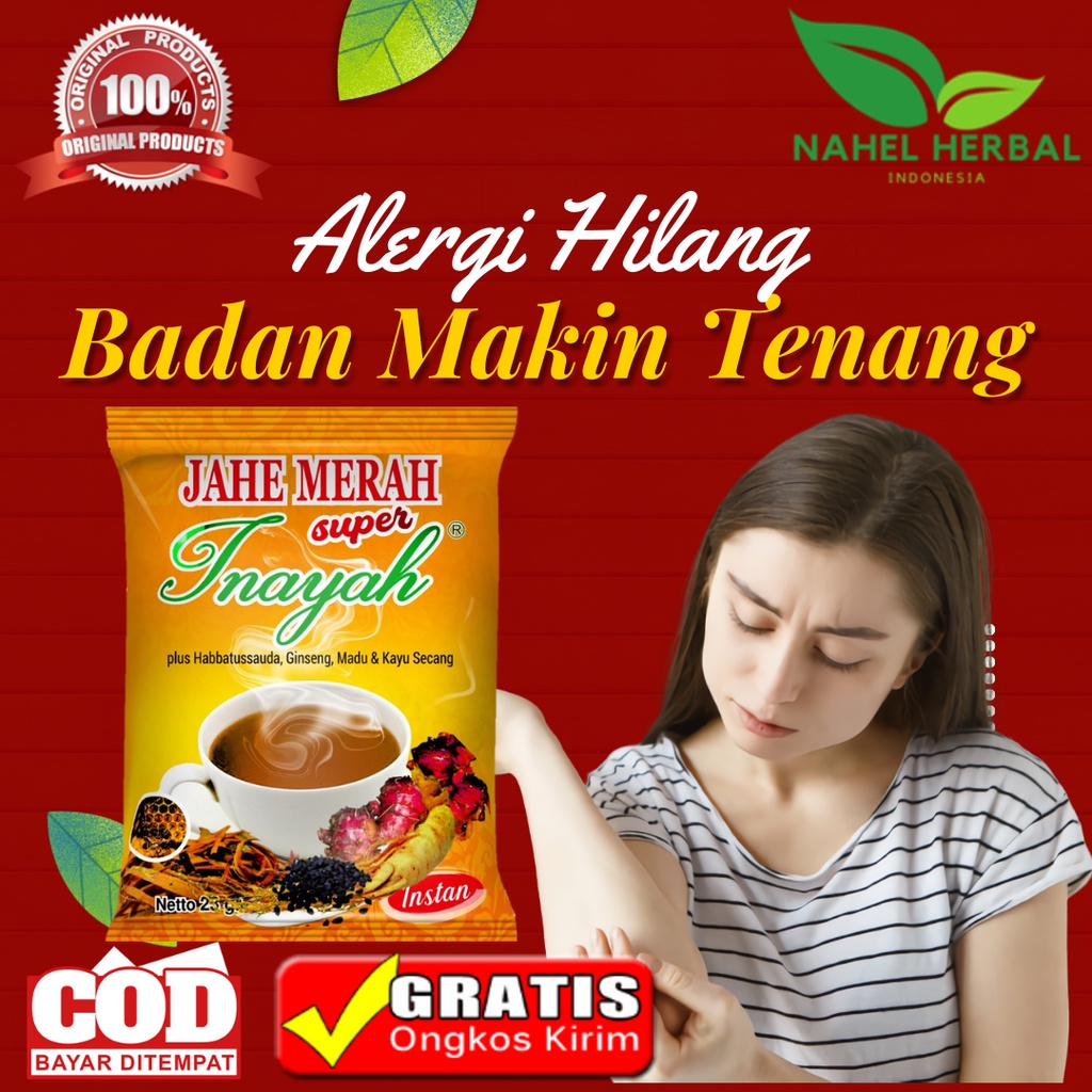 Sumplemen Makanan Flu Pilek Dingin, Hidung Gatal-Gatal Dan Bersin Sembuh Total - Jahe Merah Super Bu