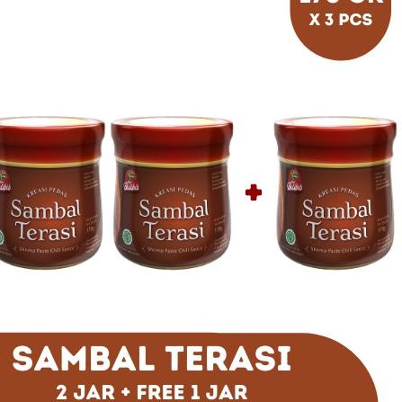 

Makin murah PAKET SAMBAL TERASI JAR 170 GR BUY 2 GET 1