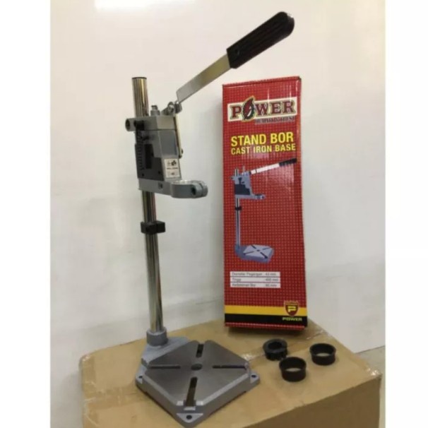 POWER DUDUKAN STAND BOR TANGAN DRILL STAND IRON BASE TEBAL