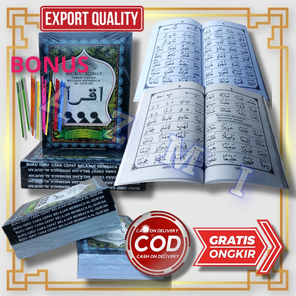 Buku IQRO Bendel Besar / IQRA Bendel Besar HVS Bonus Kalam