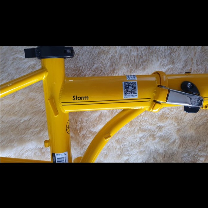 Frame Fork plus Handlepost Fnhon Storm V Brake 20 22 inch KUNING