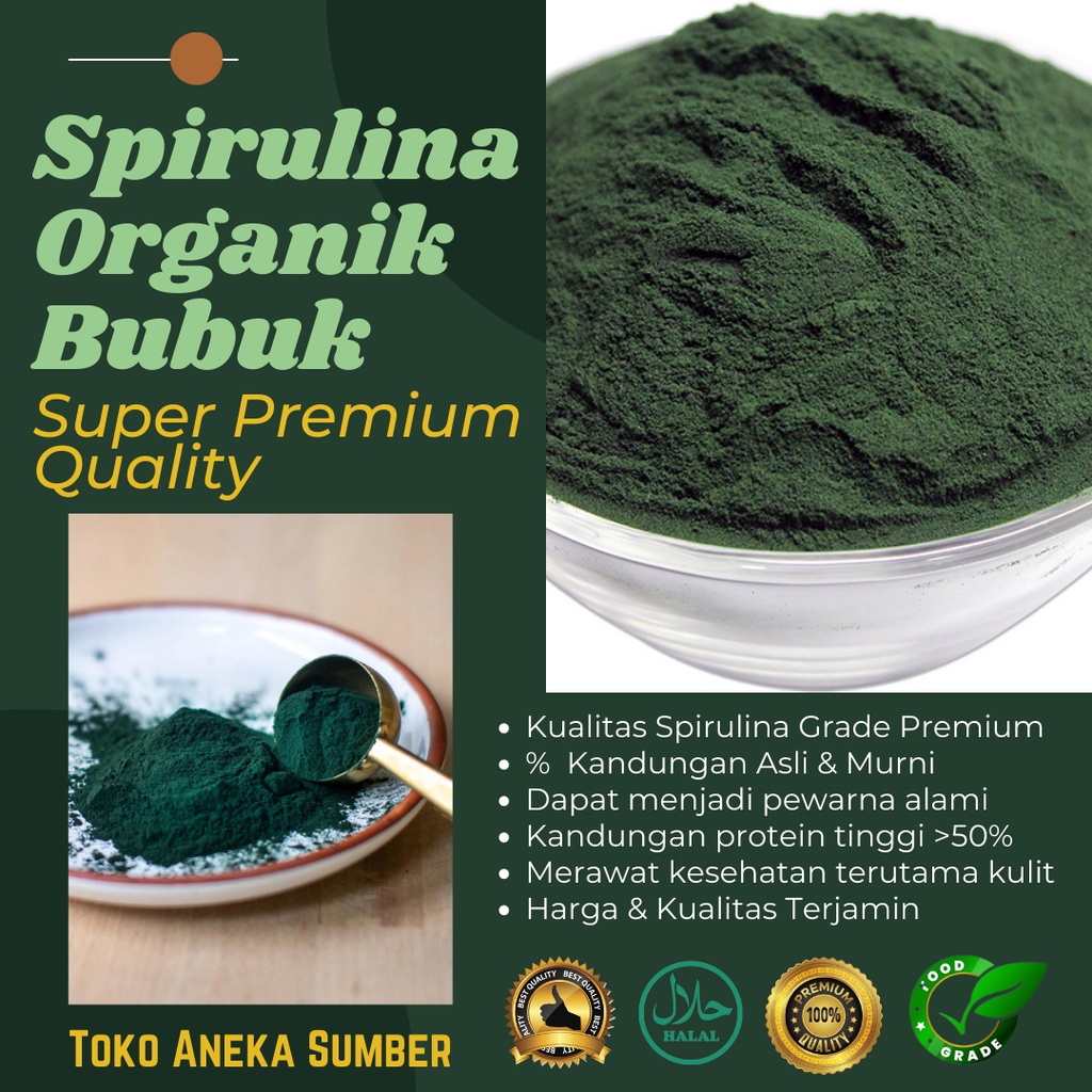 

Spirulina Organik Bubuk / Powder Mixed Recommended & Best Quality From Premium Ingredients