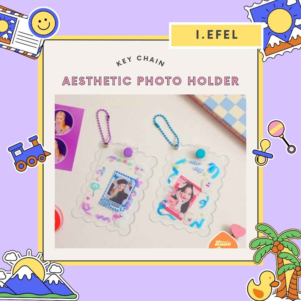 AESTHETIC CUTIE KAWAI KIYOWO PHOTO HOLDER KEY CHAIN