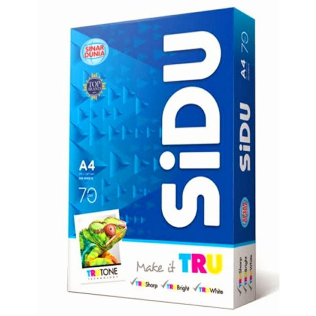 

Kertas HVS Sidu 70 Gr A4 (1 pak isi 500 lembar)