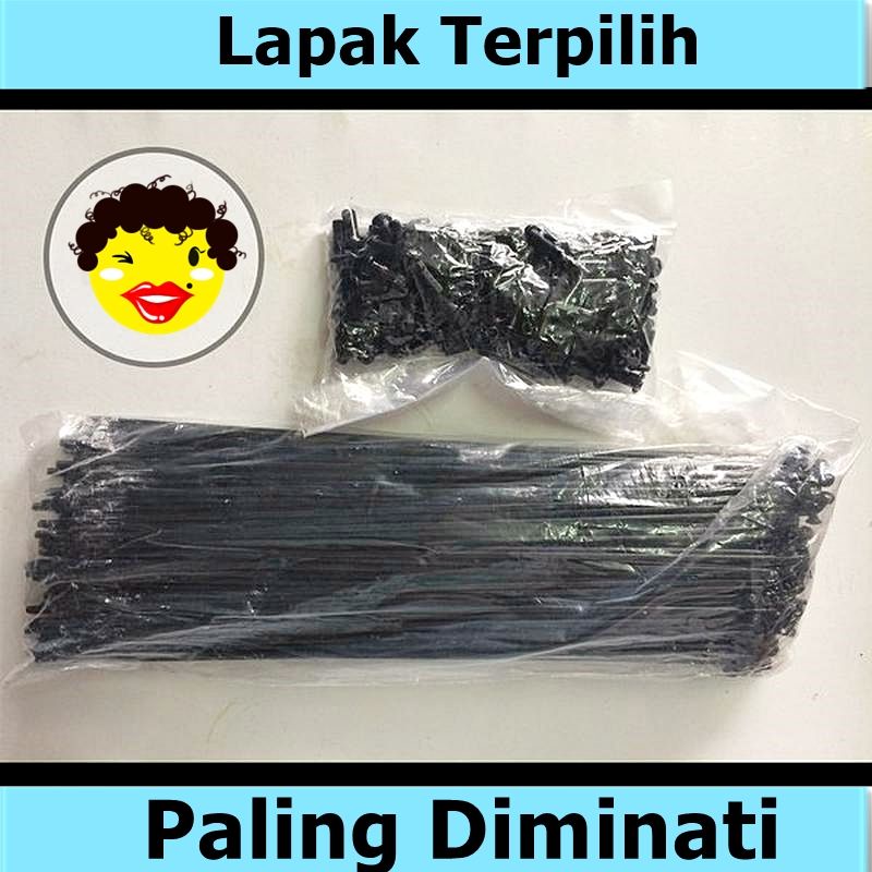 Jari Jari Spoke Ruji sepeda 20 hitam besi 144pcs Sepeda murah