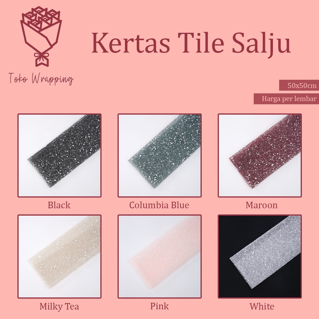 

Kertas Tile Salju Buket Lembaran Flower Wrapping Snow Tille