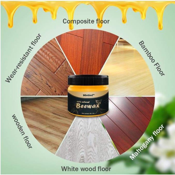 Furniture Kitchen Set Pelindung PBeewax Wood Seasoning Polish Pengkilap Kayu elapis Kayu Meja Kursi Lemari Lilin Gel Lebah Alami