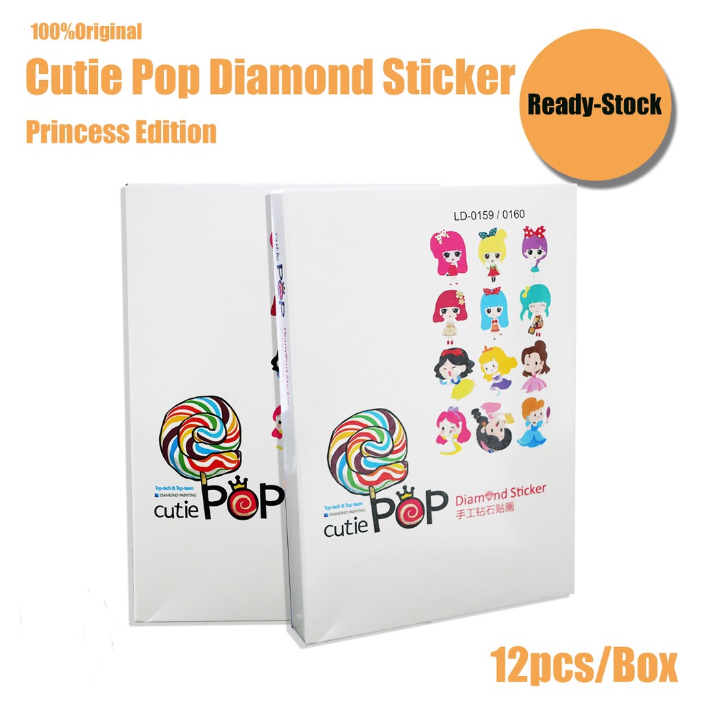 VS BG -Mainan Anak - Sticker DIY Diamond Cutie Pop Sticker Motif Princess Edukasi Painting Sticker Murah Sticker Korea