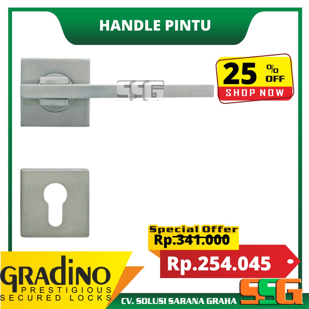 Handle Pintu GRADINO GRD 99.26 US32D Gagang Pintu Pisah / Pegangan Pintu