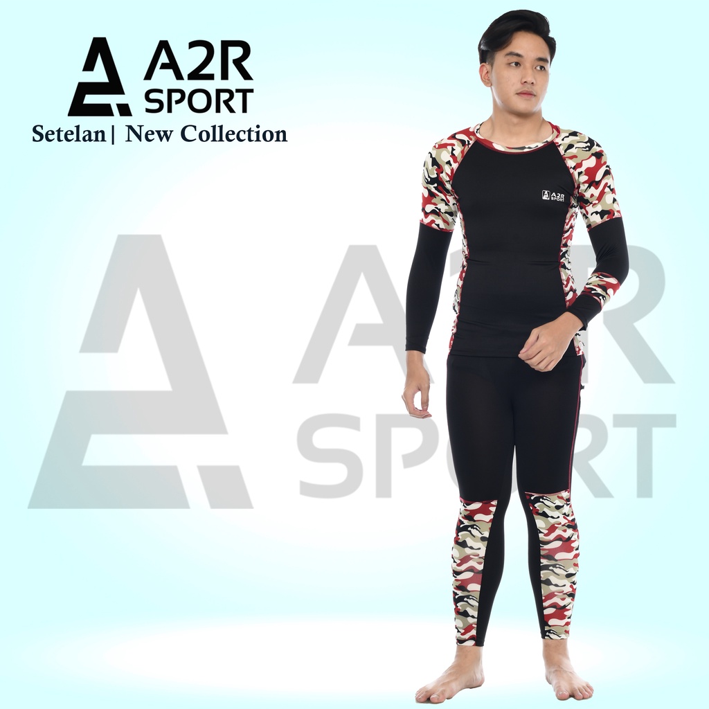 A2R Sport - Setelan dewasa Baju renang motif army