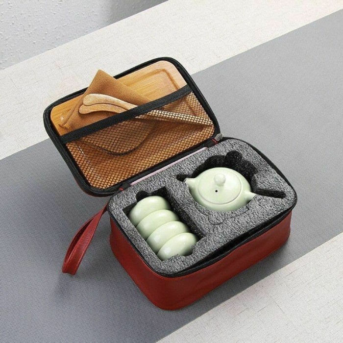 Minum Portable Chinese Tea Set (Cangkir & Teko) - Kungfu Tea