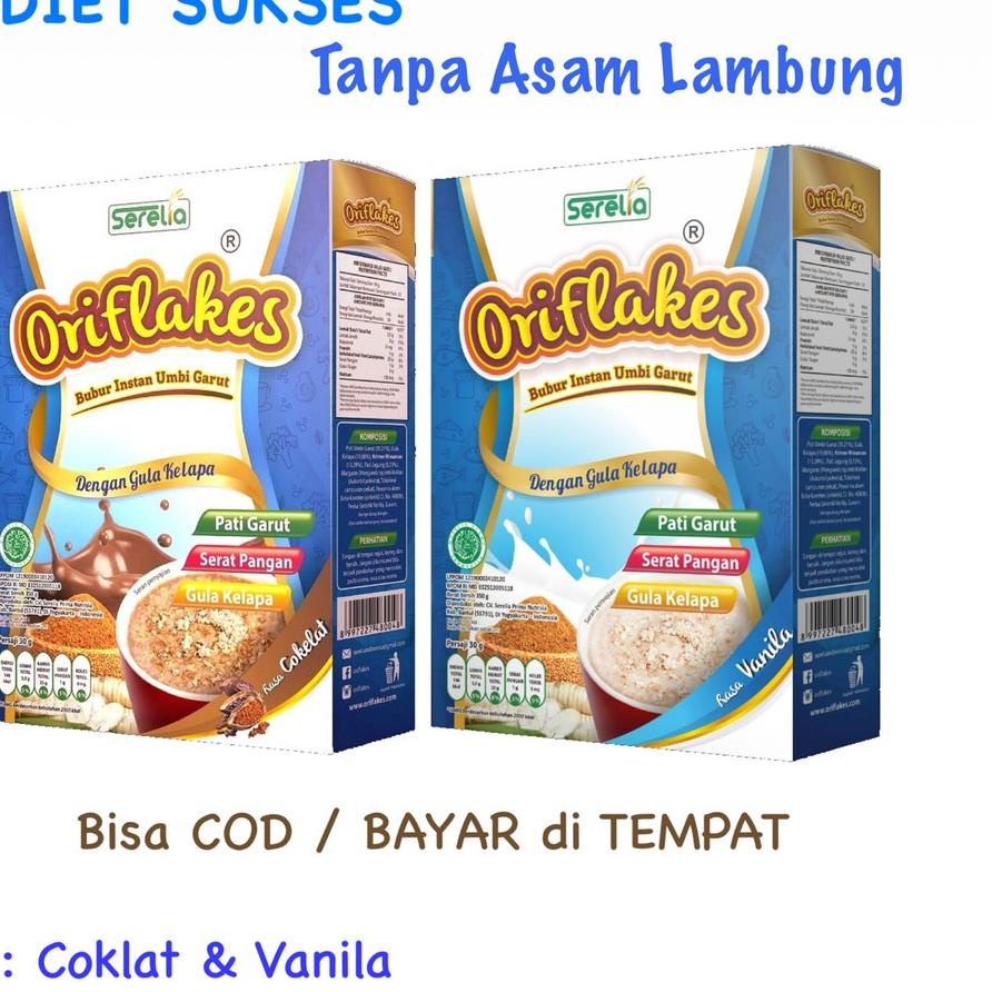 

♧ Oriflakes Diet Sereal umbi Garut Diet Slim 350 gram ( Bisa COD ) ☀
