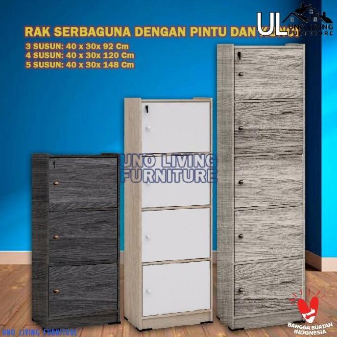 

Terbaru !!! Jtr Lemari Rak Buku Serbaguna 3 4 5 Susun Dengan Pintu Dan Kunci Rsg