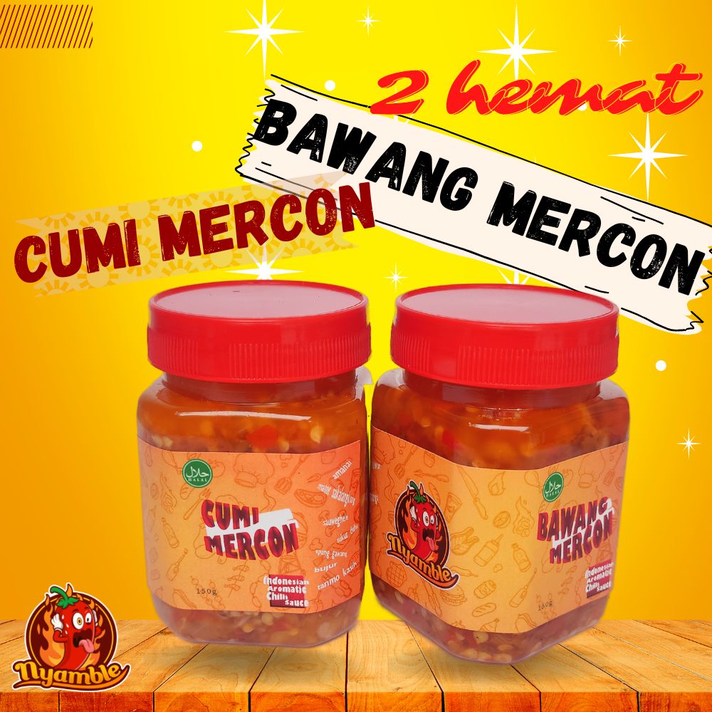 

Nyamble Set Duo Hemat Sambal Bawang Pedas + Sambal Cumi Pedas