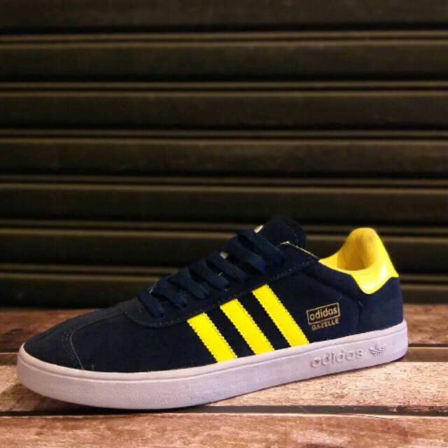 sepatu adias gazelle pria wanita original sepatu sport navy kuning