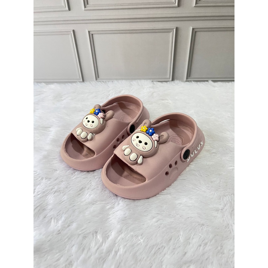 DX-508E-KLC Sandal Anak Perempuan Selop Tali Belakang Karakter Kelinci / Sandal Selop Karet Anak Cewek Merek Dulux Ukuran 20-25