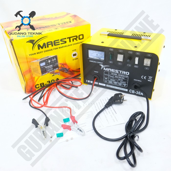 Charger Baterai Aki Motor Mobil 30A CB30A MAESTRO / Ces Strum Accu Battery 30 Ampere CB 30A MAESTRO