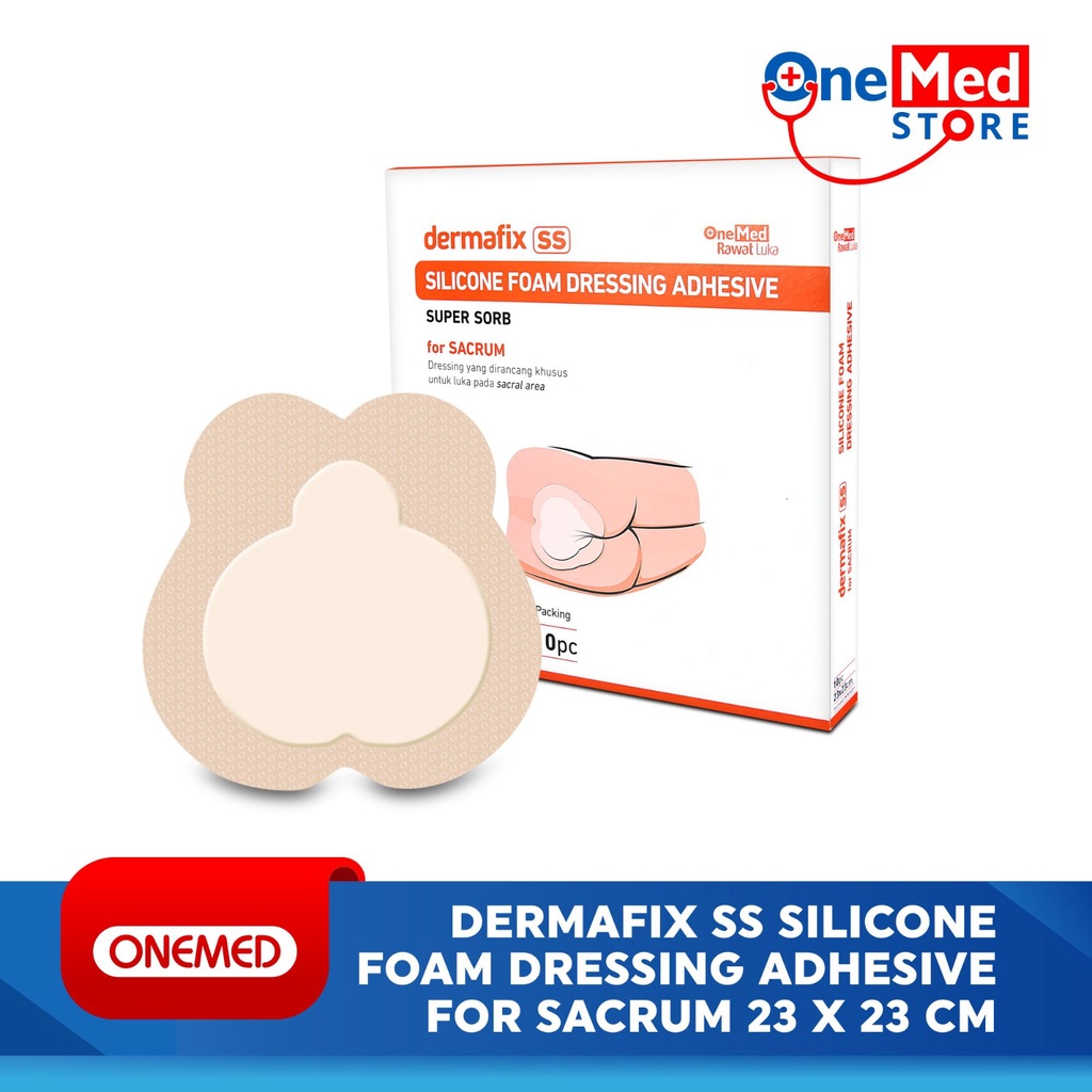 Dermafix Silicone Foam Super Sorb Dressing Adhesive For Sacrum 23x23cm OJ2