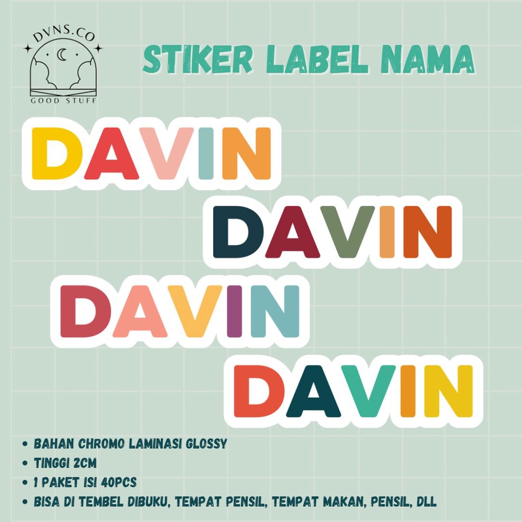 

STICKER LABER NAMA ANAK MURAH CUSTOM WATERPROOF