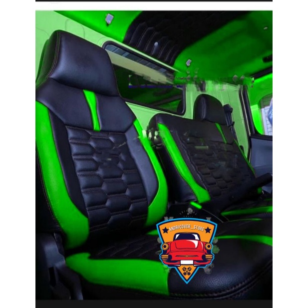 sarung jok mobil Mitsubishi truk canter / cover jok mobil truk canter motif standar / variasi sarung