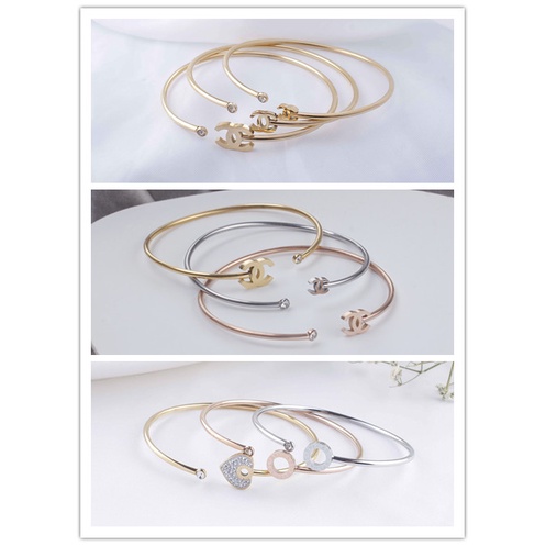 Gelang Titanium Set 3 Perhiasan Fashion 4006/4181