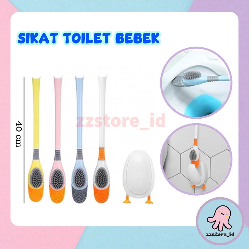 SIKAT PEMBERSIH TOILET MODEL BEBEK 4IN1 Toilet Brush Alat Pembersih Kamar Mandi Sikat Tempel WC 4 in 1