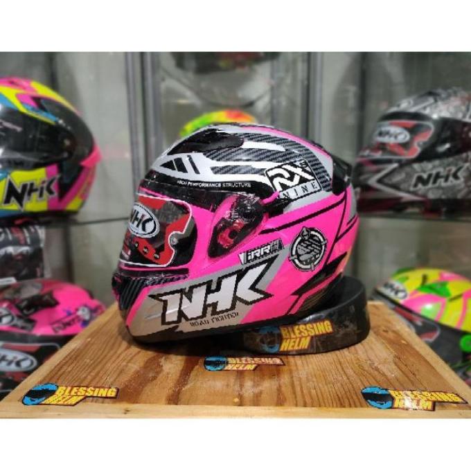 Helm Full Face Nhk Racer X Pink Flo Silver Storfeecaa