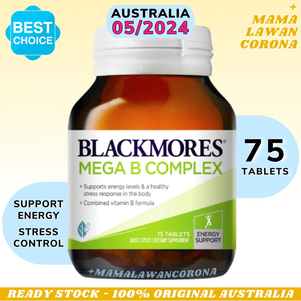 BLACKMORES Mega B Complex 75 Tablet AUSTRALIA Vitamin Vit B / Executive B Stress Formula 160 Tablets AUSTRALIA Multi B Performance