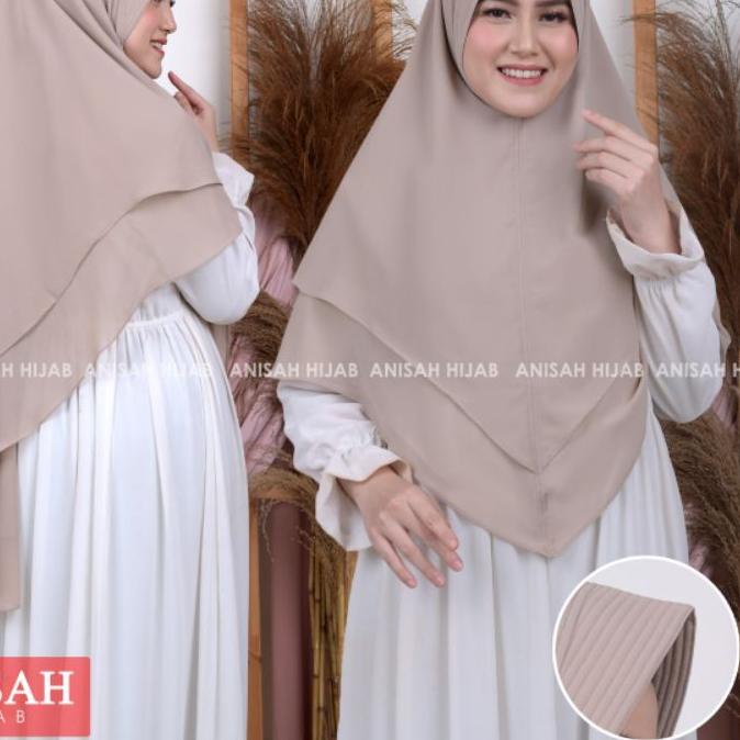 ➭ HIJAB KHIMAR CERUTY BABYDOLL MODEL LANCIP/MODEL OVAL/KERUDUNG DUA LAYER SYARY/HIJAB POLOS SIZE L A
