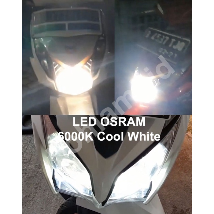 Lampu Motor LED OSRAM SHOGUN 125 FI putih Bohlam H6 M5 T19 AC DC