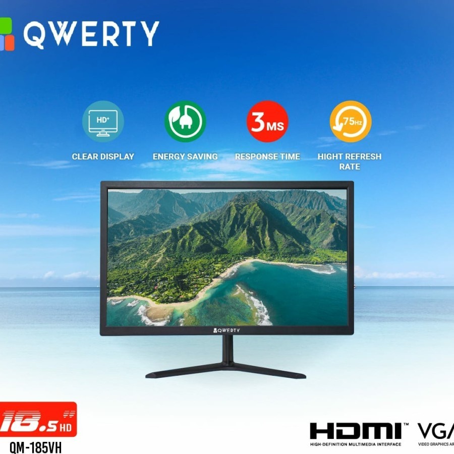 LAYAR MONITOR MEREK QWERTY 19 INCHI LED