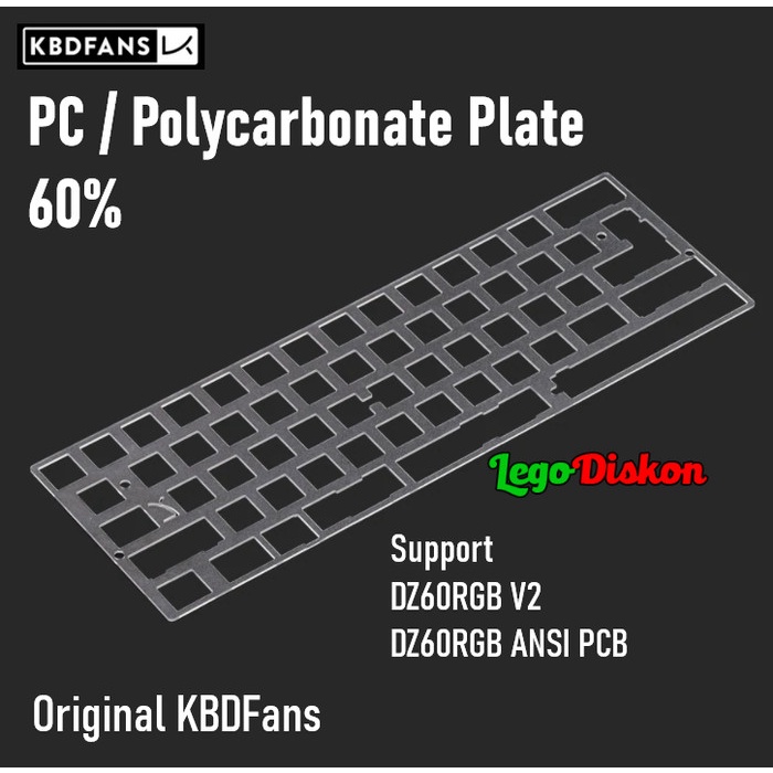 Terlaris Kbdfans 60% Pc Plate / Polycarbonate Plate - Mechanical Keyboard